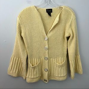 Pure Handknit Cardigan Sweater